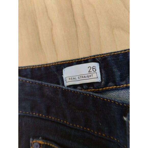Women Gap 1969 Real Straight Dark Wash Jeans Size 26 Waist 26" Inseam 26" Rise 8 - Picture 5 of 9